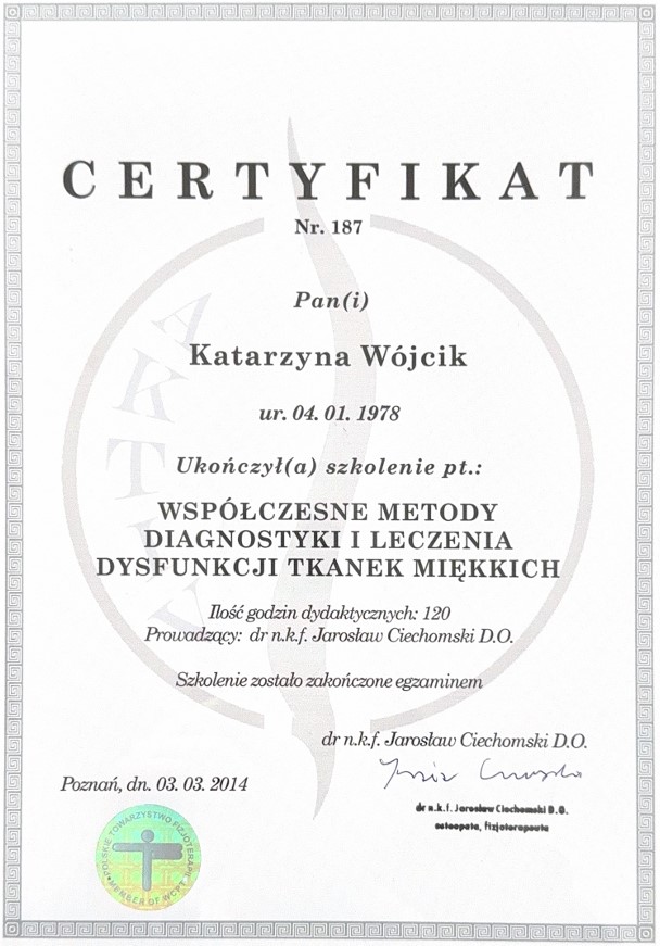 Metody Diagnostyki i Leczenia Dysfunkcji Tkanek Miękkich