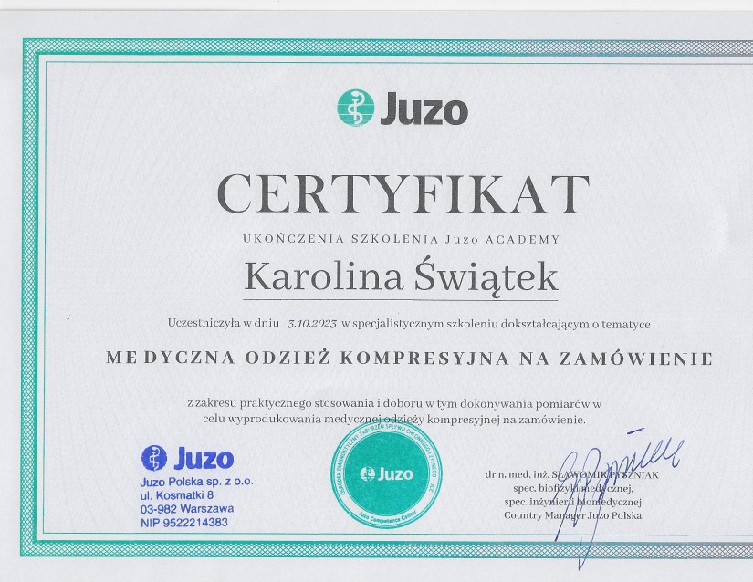 Medyczna odzież kompresyjna