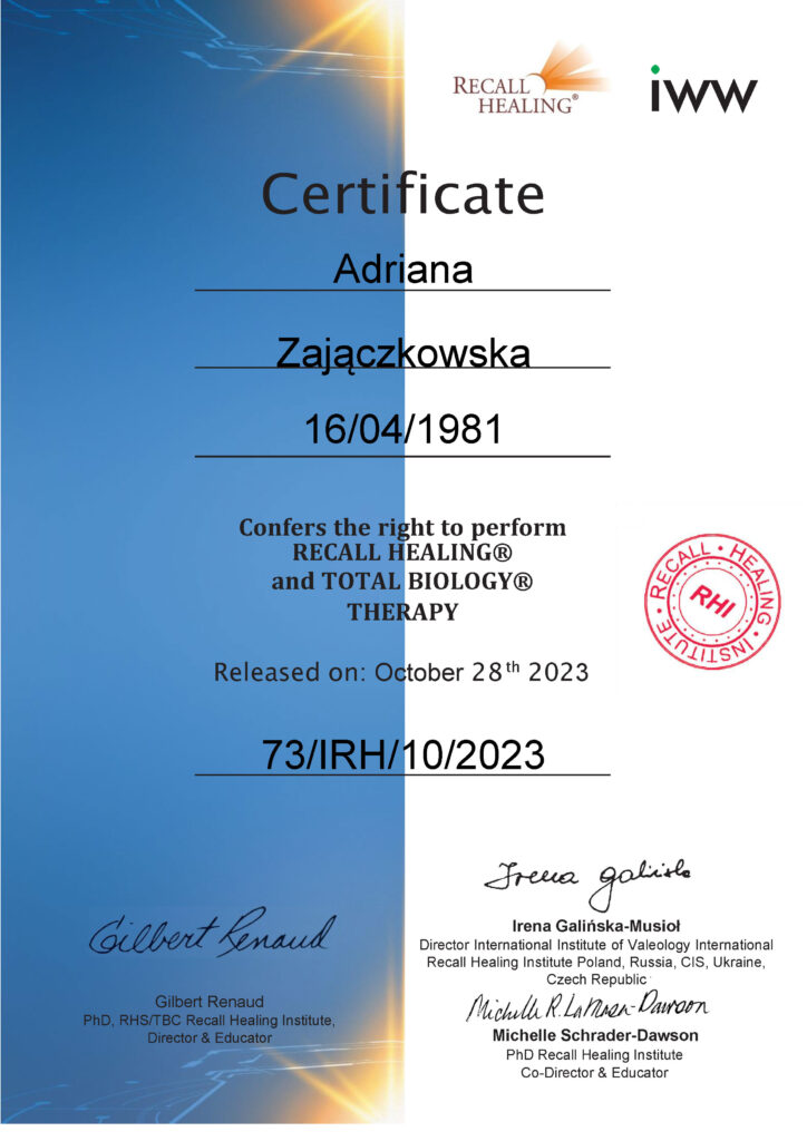 Certificate IRH