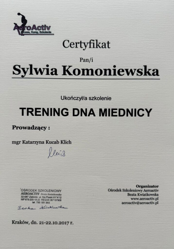 Trening dna miednicy