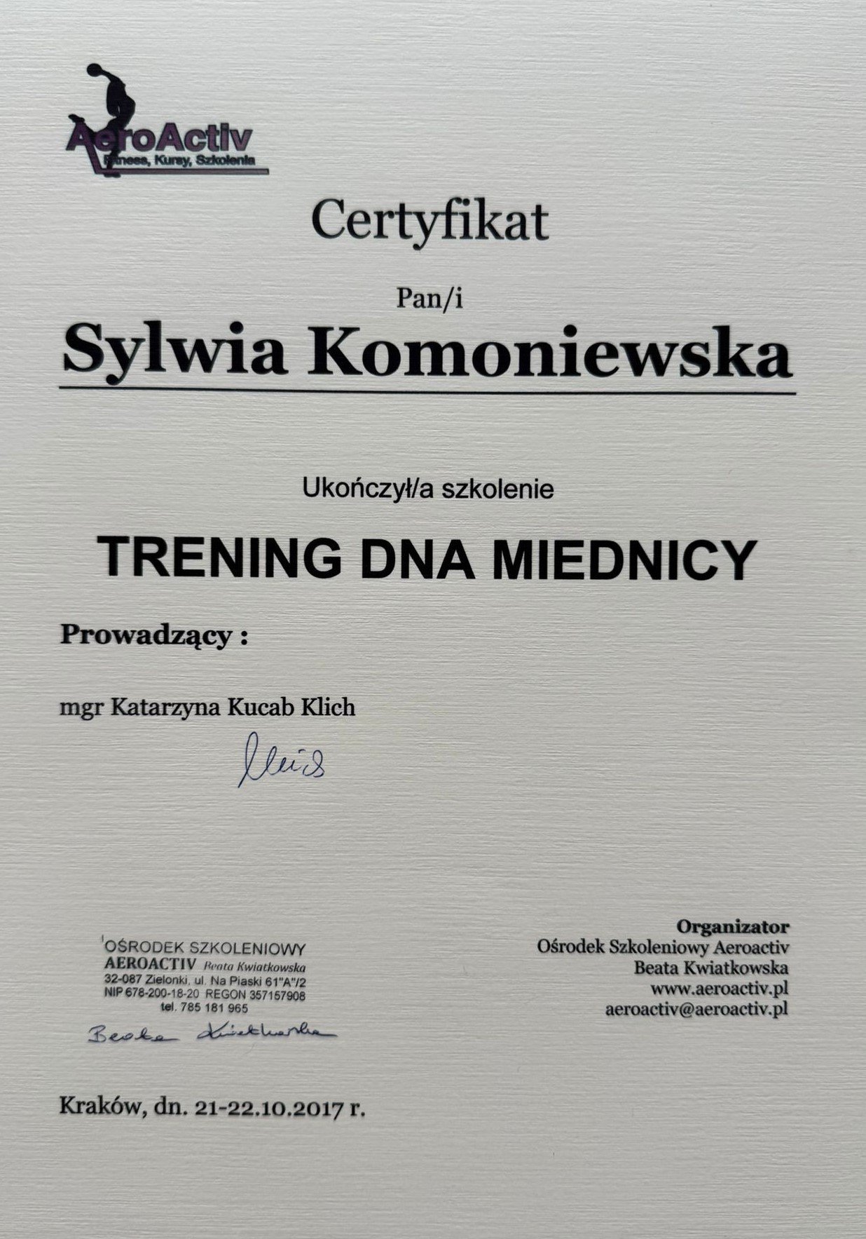Trening dna miednicy