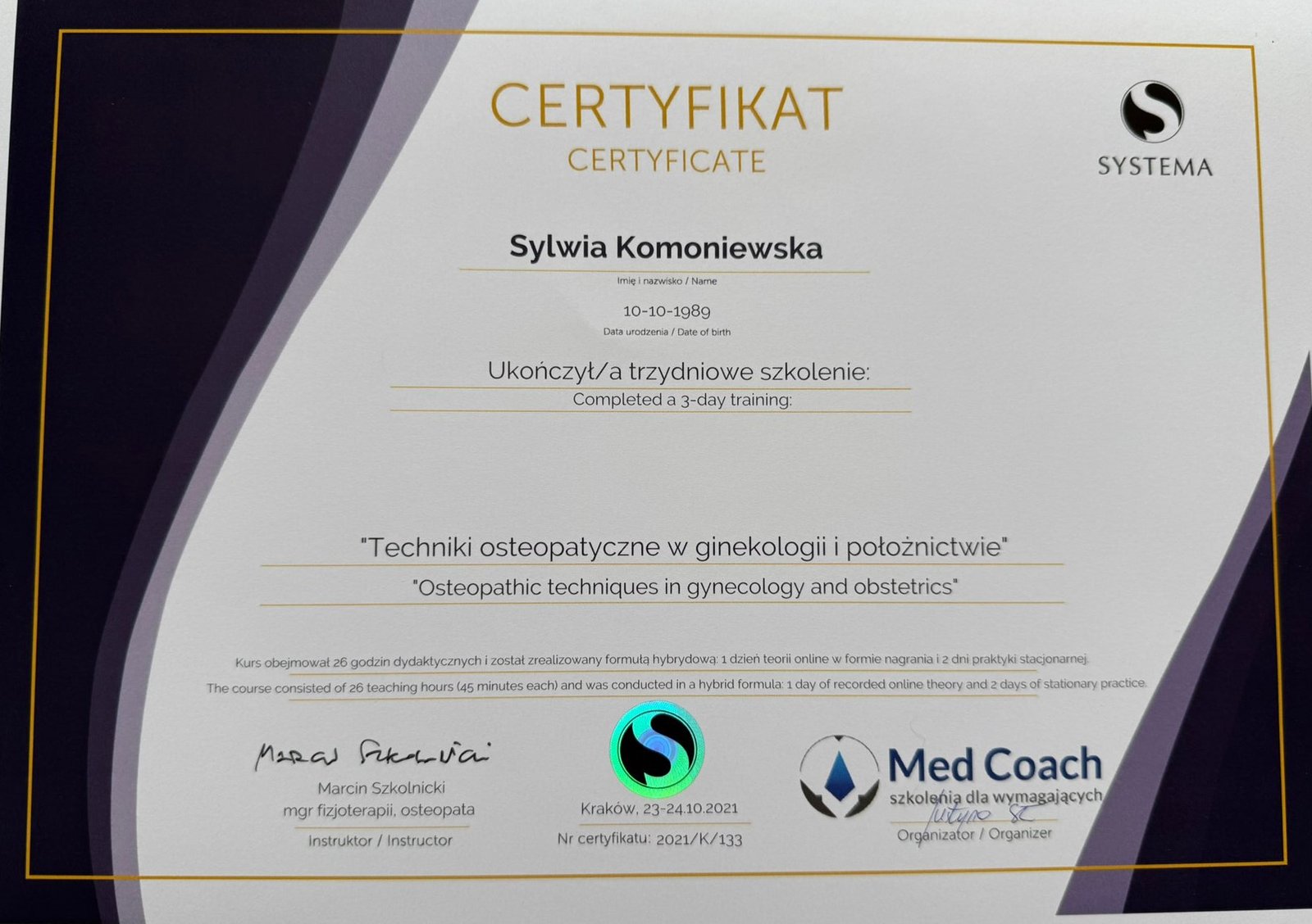 Osteopatia w ginekologii