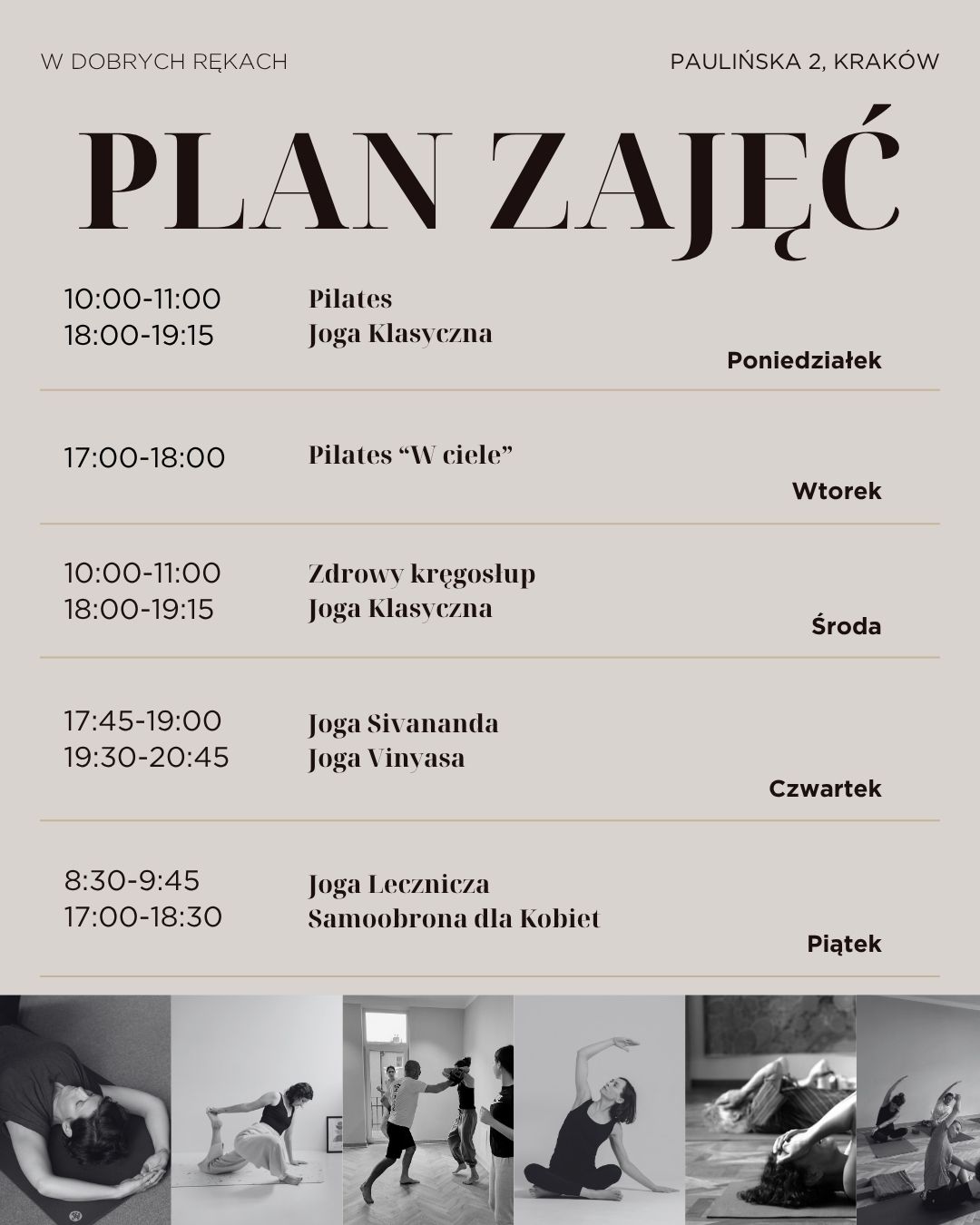 Plan Zajęć W Dobrych Rękach