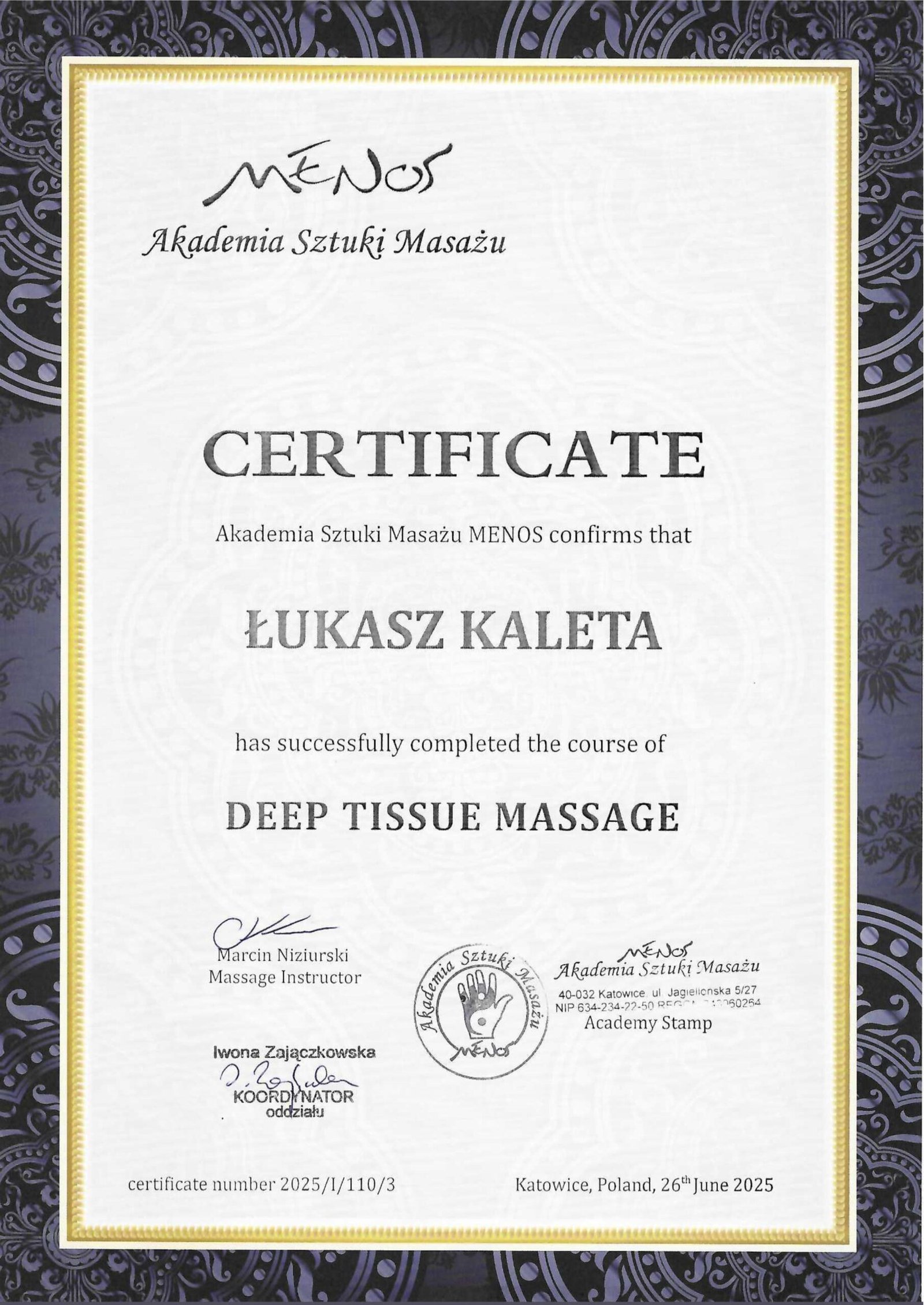 Deep tissue massage