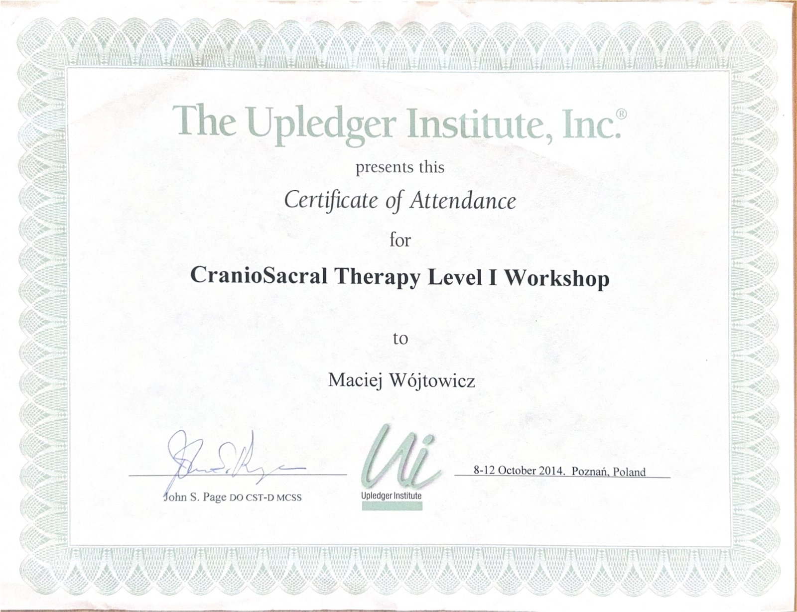 CranioSacral Therapy lvl1 Workshop