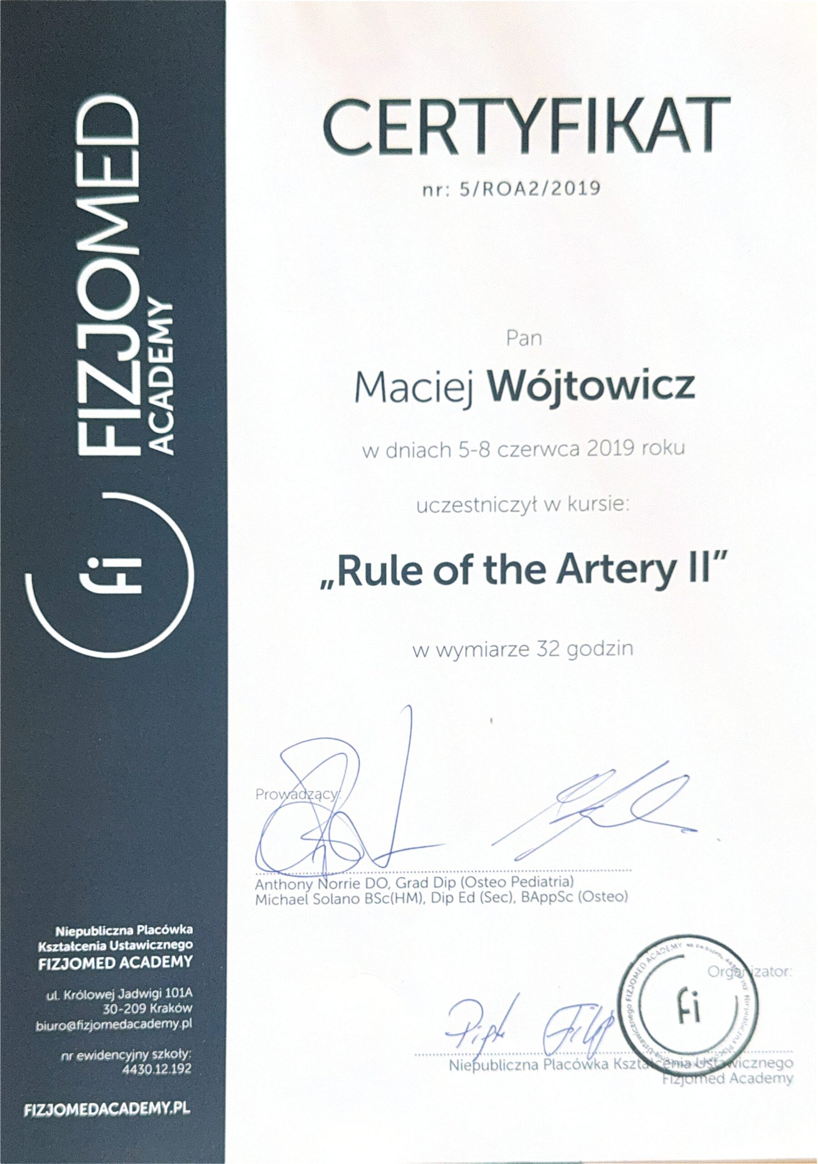 Rule of the Artery II