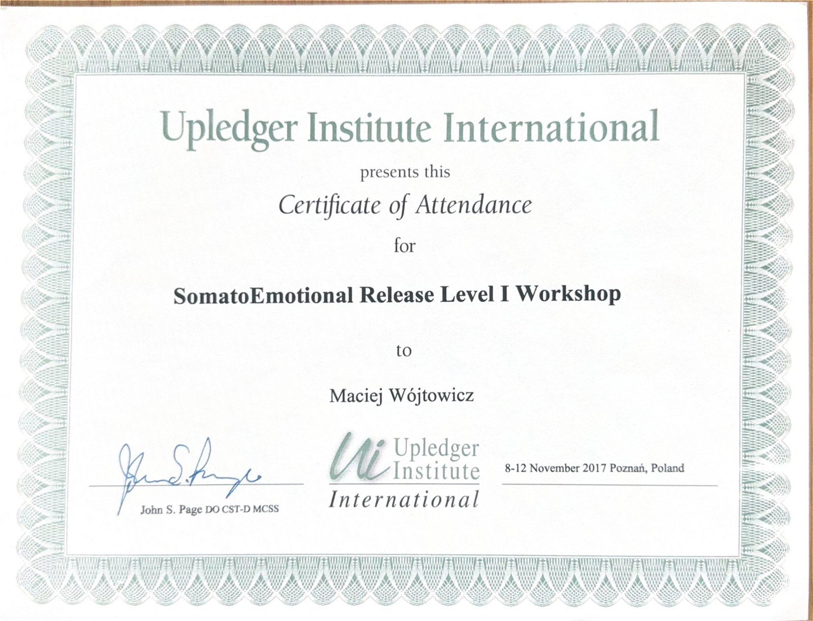 SomatoEmotional Release Lvl1 Workshop